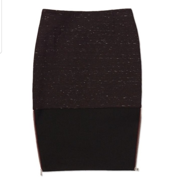 Aritzia Wilfred Campagne Pencil Skirt Heathered High Rise Waist zipper Size 0 - Picture 5 of 15